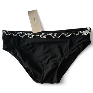 NWT PROFILE BY GOTTEX Black Ruffled Bikini Bottom | SZ 12